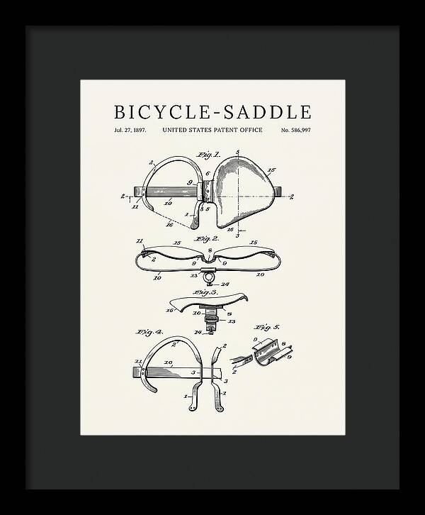Bicycle Saddle Minimalist Patent Us586997a