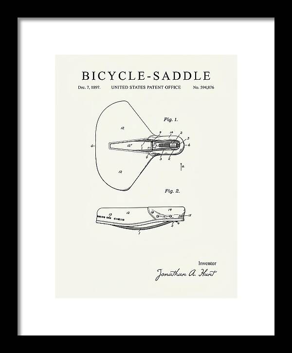Bicycle Saddle Minimalist Patent Us594876a