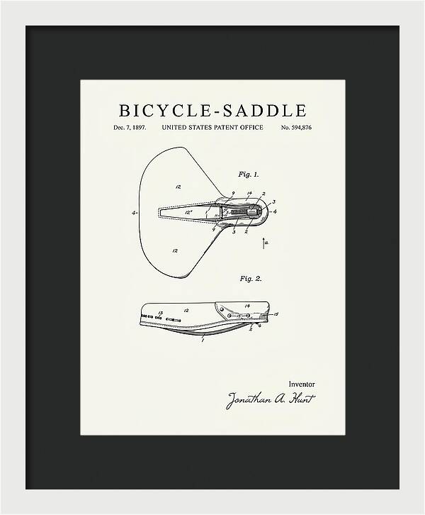 Bicycle Saddle Minimalist Patent Us594876a