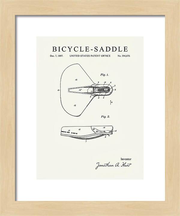 Bicycle Saddle Minimalist Patent Us594876a