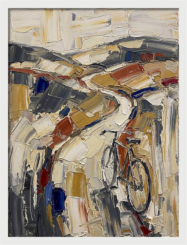 Bicycle Through Abstract Landscape