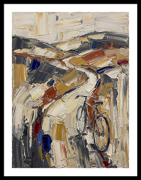 Bicycle Through Abstract Landscape
