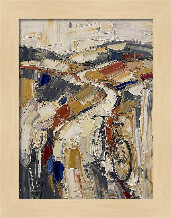 Bicycle Through Abstract Landscape