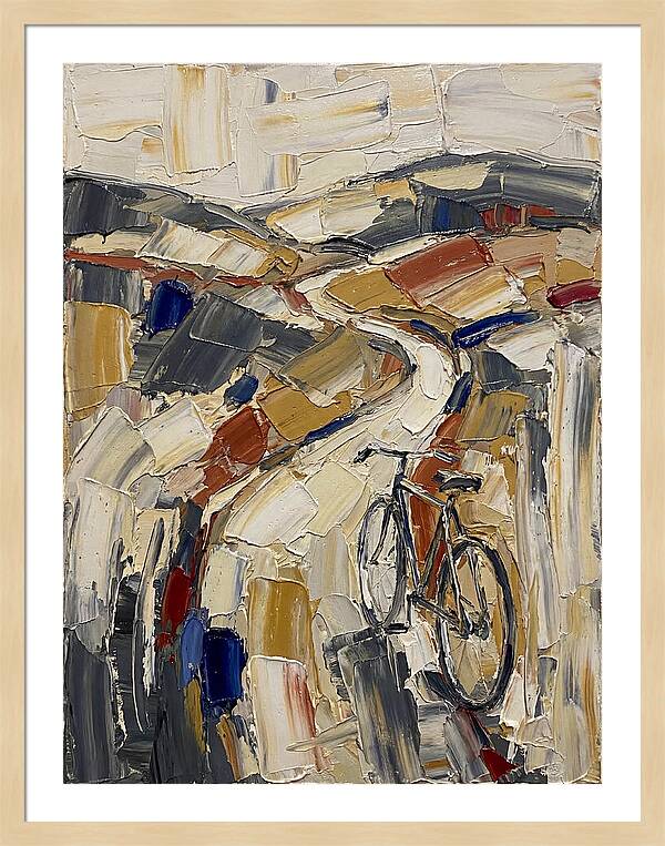 Bicycle Through Abstract Landscape