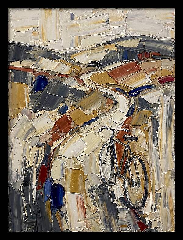 Bicycle Through Abstract Landscape