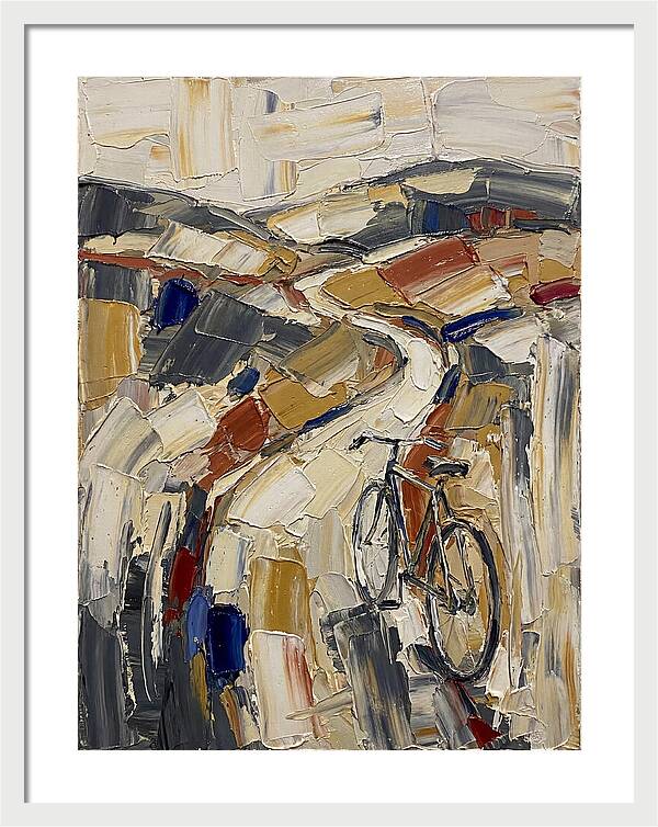 Bicycle Through Abstract Landscape