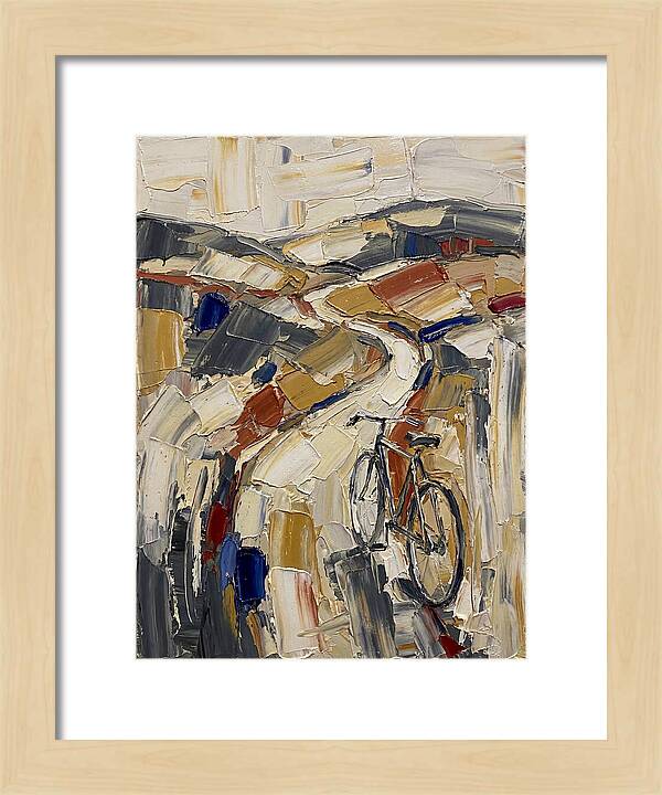 Bicycle Through Abstract Landscape