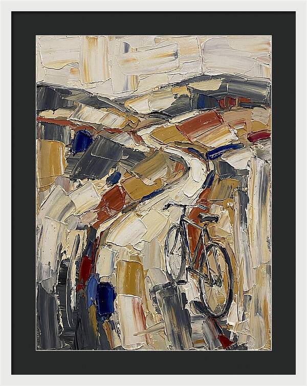 Bicycle Through Abstract Landscape