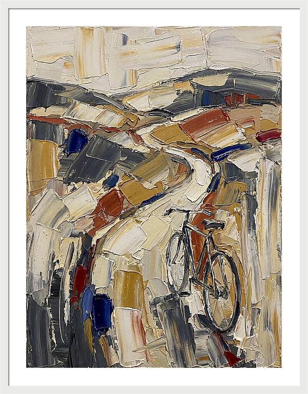 Bicycle Through Abstract Landscape