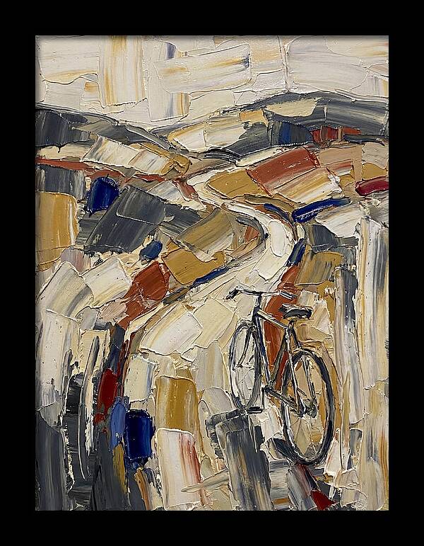Bicycle Through Abstract Landscape