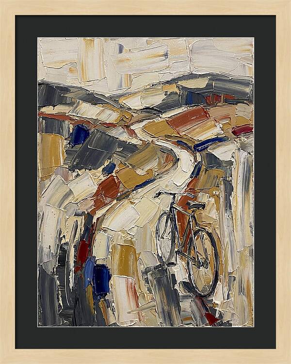 Bicycle Through Abstract Landscape