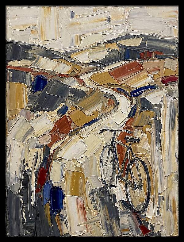 Bicycle Through Abstract Landscape