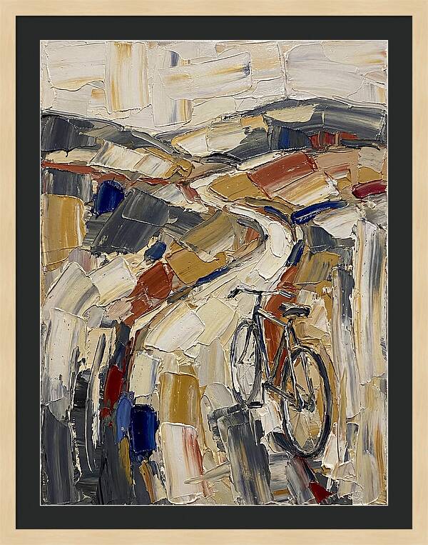Bicycle Through Abstract Landscape