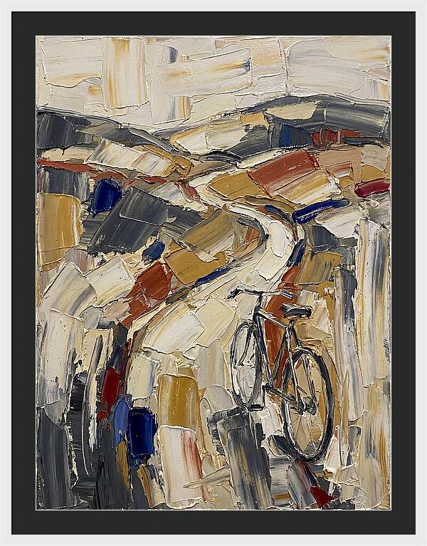 Bicycle Through Abstract Landscape