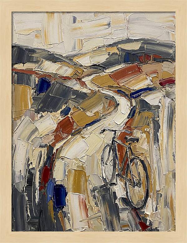 Bicycle Through Abstract Landscape
