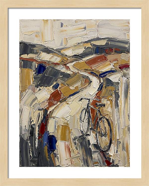 Bicycle Through Abstract Landscape