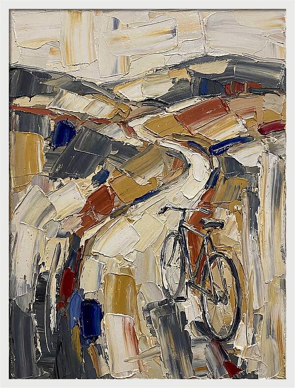 Bicycle Through Abstract Landscape