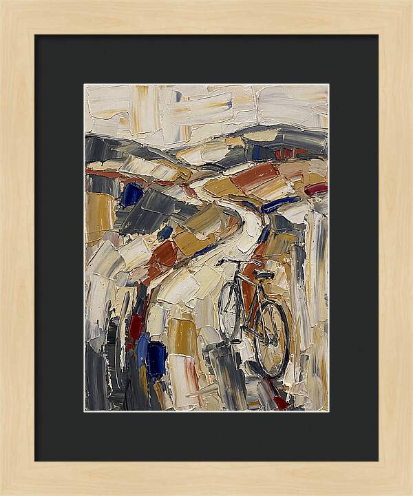 Bicycle Through Abstract Landscape