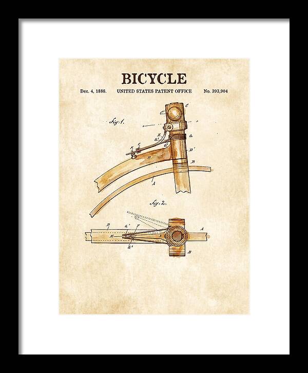 Bicycle Watercolor Patent Us393904a