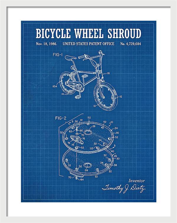 Bicycle Wheel Shroud Blueprint Patent Us4729604a