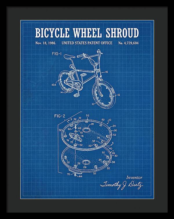 Bicycle Wheel Shroud Blueprint Patent Us4729604a