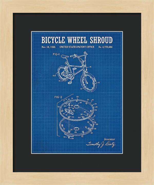 Bicycle Wheel Shroud Blueprint Patent Us4729604a