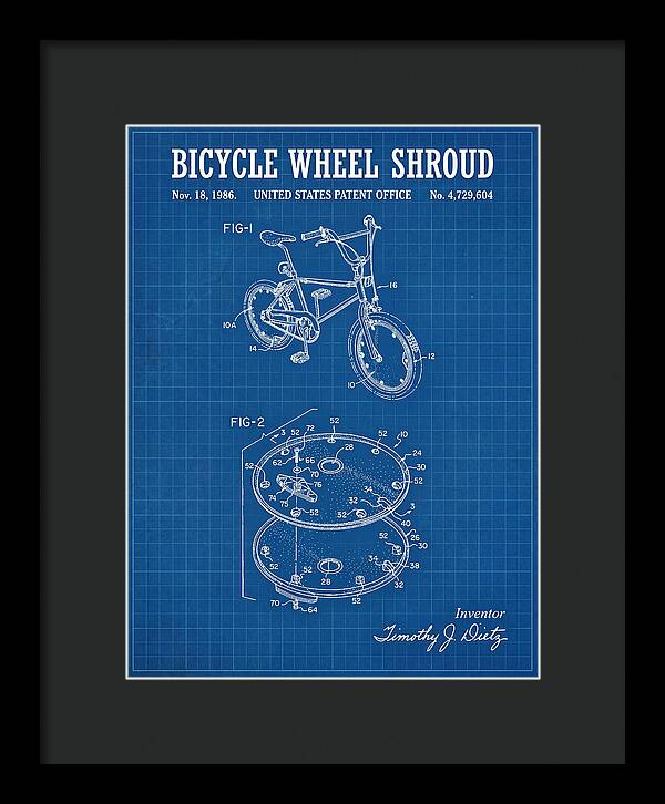 Bicycle Wheel Shroud Blueprint Patent Us4729604a