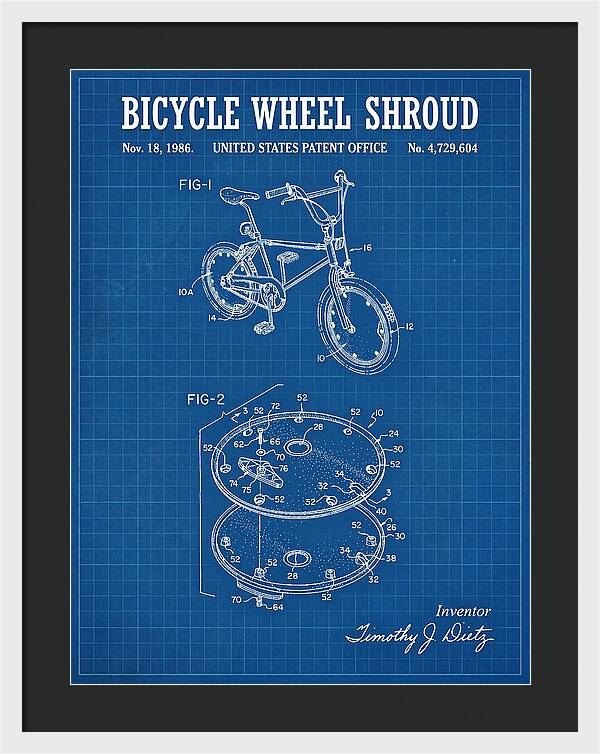 Bicycle Wheel Shroud Blueprint Patent Us4729604a