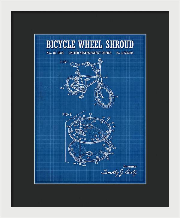 Bicycle Wheel Shroud Blueprint Patent Us4729604a