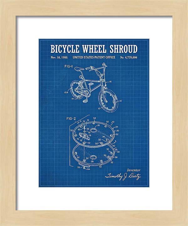 Bicycle Wheel Shroud Blueprint Patent Us4729604a
