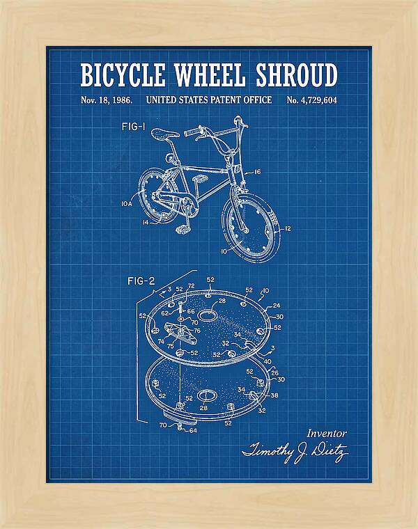 Bicycle Wheel Shroud Blueprint Patent Us4729604a