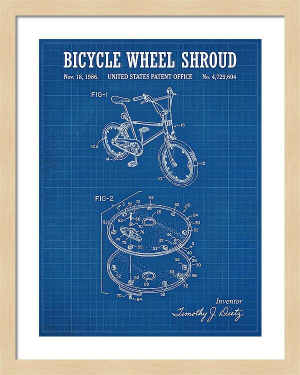 Bicycle Wheel Shroud Blueprint Patent Us4729604a