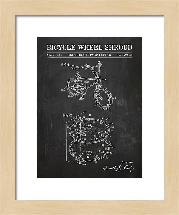 Bicycle Wheel Shroud Chalkboard Patent Us4729604a