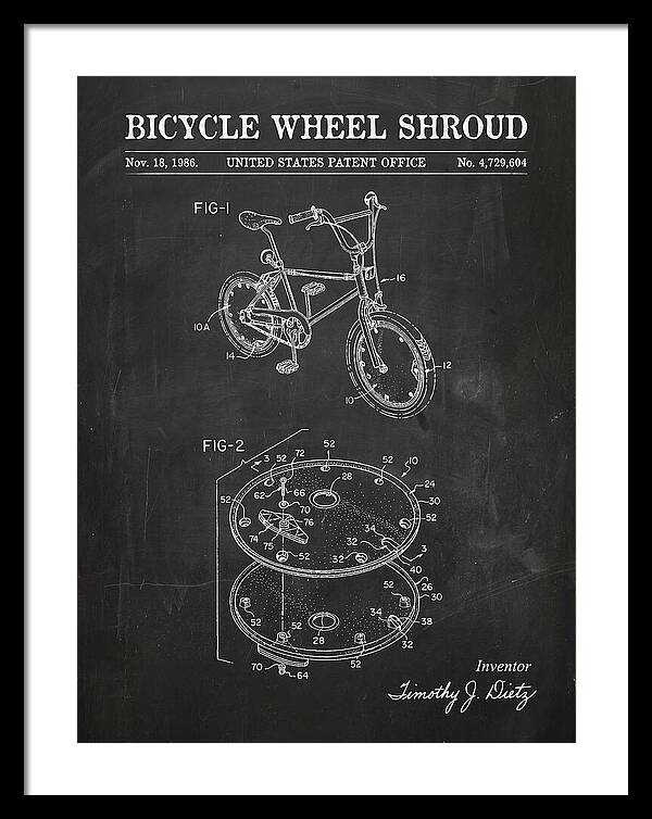 Bicycle Wheel Shroud Chalkboard Patent Us4729604a