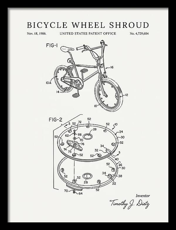 Bicycle Wheel Shroud Minimalist Patent Us4729604a