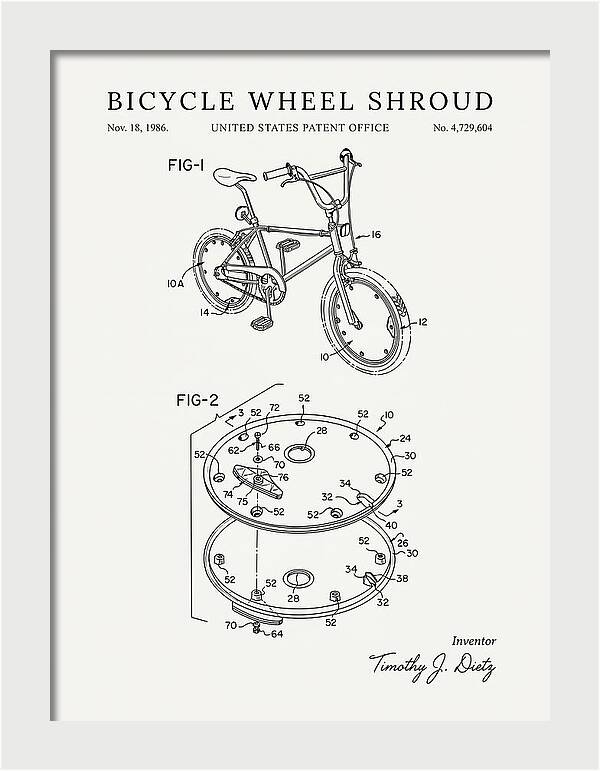 Bicycle Wheel Shroud Minimalist Patent Us4729604a