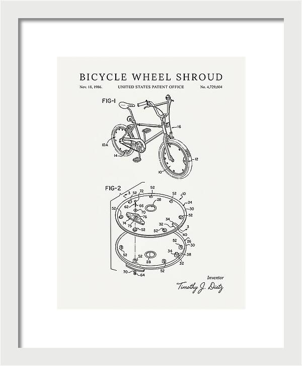 Bicycle Wheel Shroud Minimalist Patent Us4729604a
