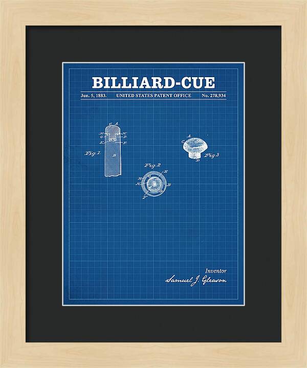 Billiard Cue Blueprint Patent Us278934a