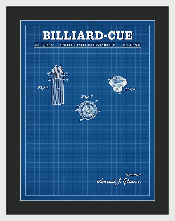 Billiard Cue Blueprint Patent Us278934a