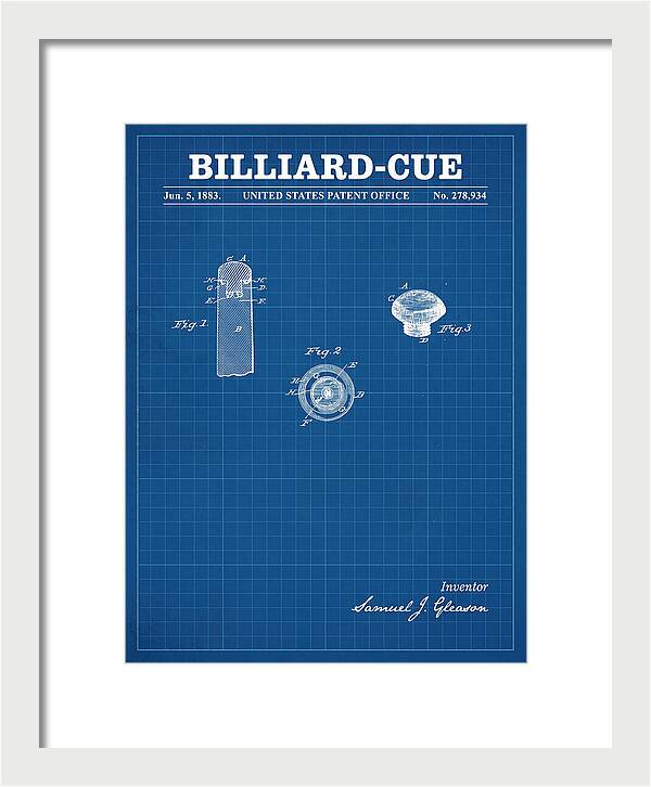 Billiard Cue Blueprint Patent Us278934a