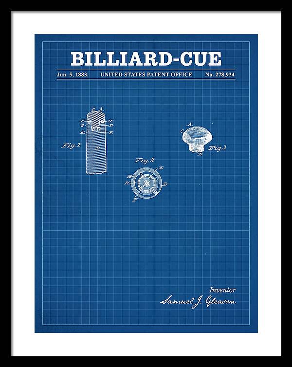 Billiard Cue Blueprint Patent Us278934a