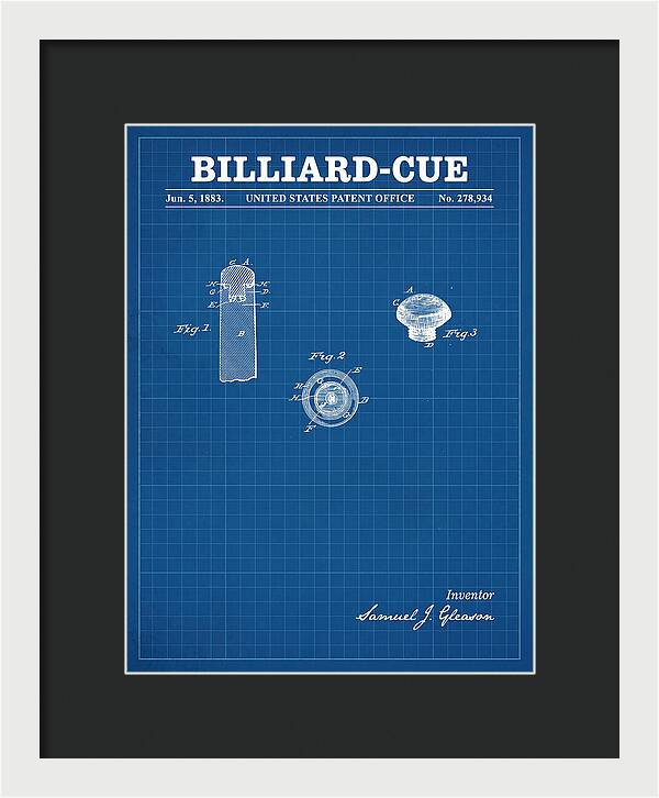 Billiard Cue Blueprint Patent Us278934a