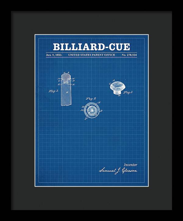 Billiard Cue Blueprint Patent Us278934a