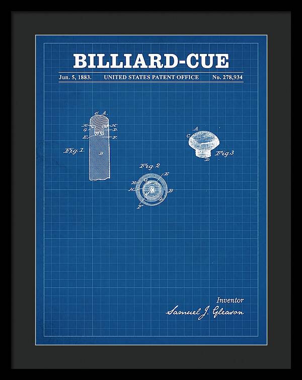 Billiard Cue Blueprint Patent Us278934a
