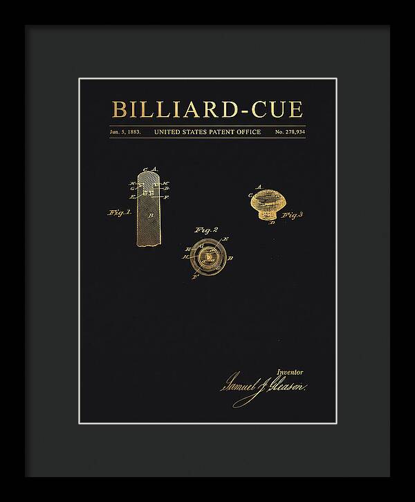 Billiard Cue Gold Patent Us278934a