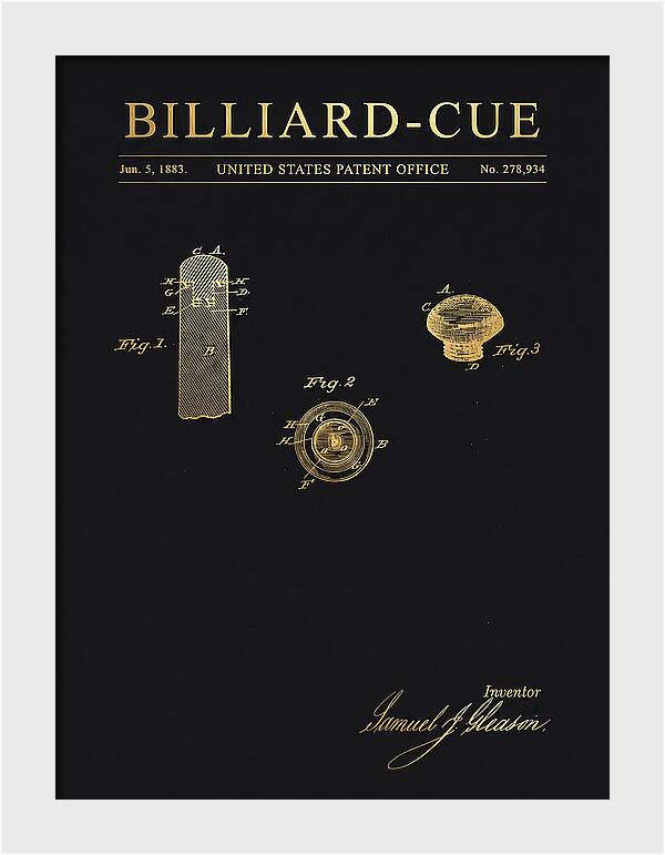 Billiard Cue Gold Patent Us278934a