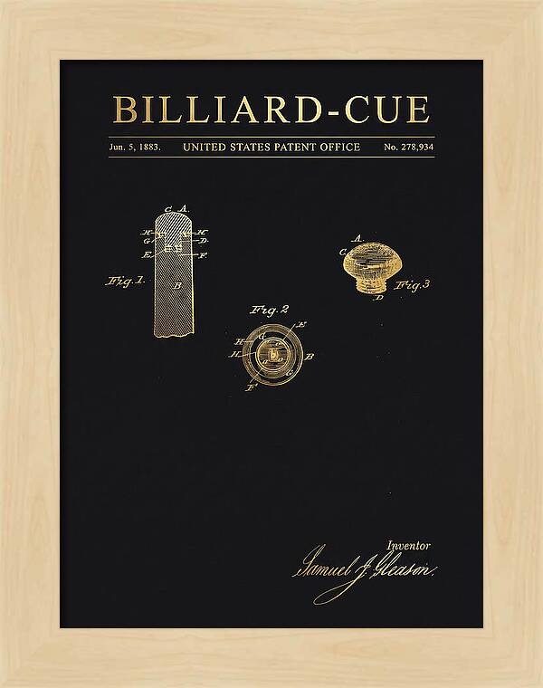 Billiard Cue Gold Patent Us278934a