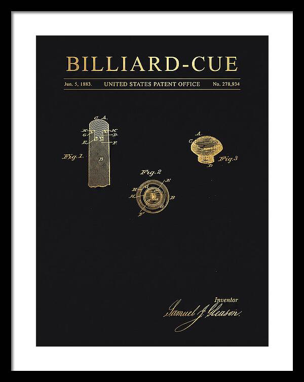 Billiard Cue Gold Patent Us278934a