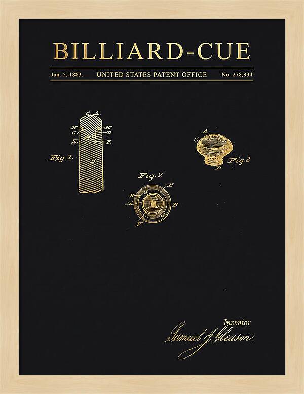 Billiard Cue Gold Patent Us278934a