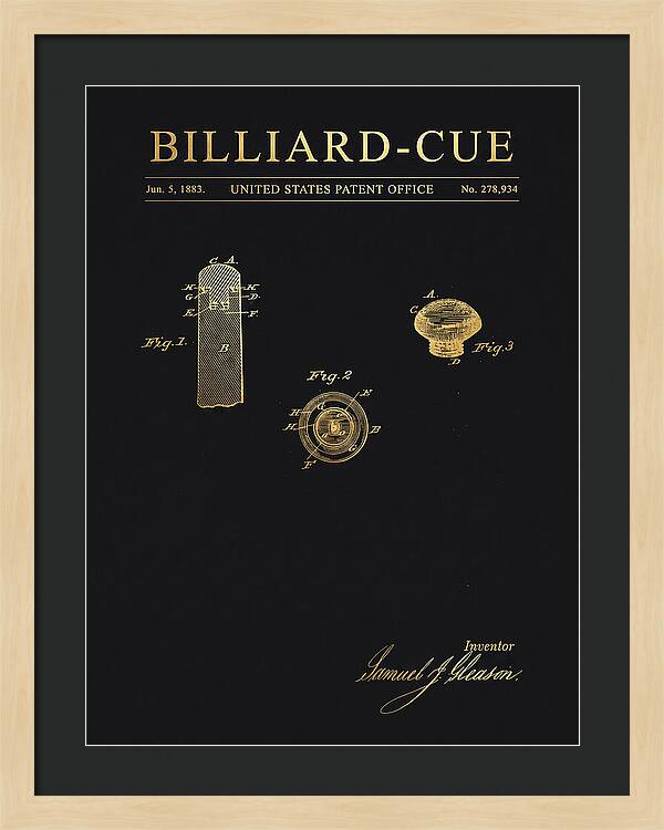 Billiard Cue Gold Patent Us278934a